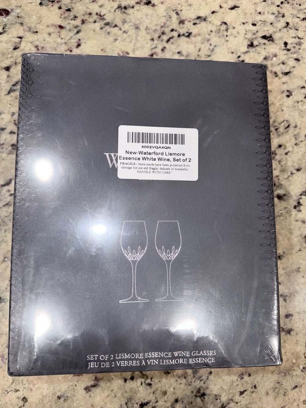 Waterford Lismore Essence crystal White Wine Glasses Set of 2